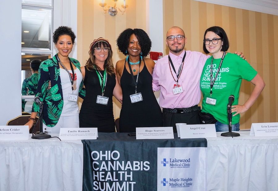 Emilie with panelists at the 2019 Ohio Cannabis Health Summit